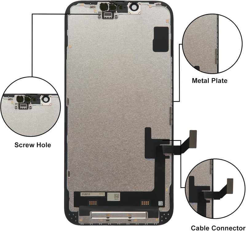 LL TRADER Screen Replacement for iPhone 16e 6.1" LCD Retina FHD Display COF Touch Screen Digitizer with Repair Tool Kits, Waterproof Tape, Screen Protector - Image 3